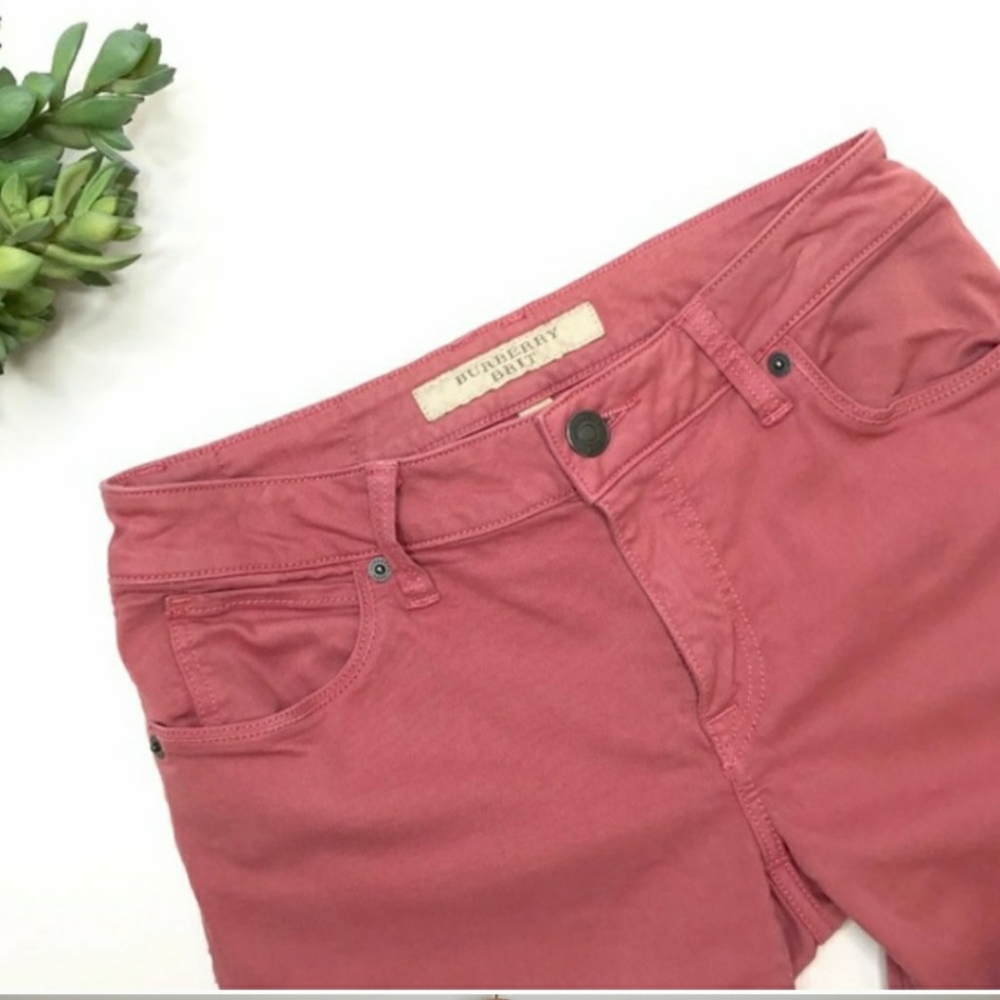 BURBERRY BRIT Skinny Low Rise Denim Salmon